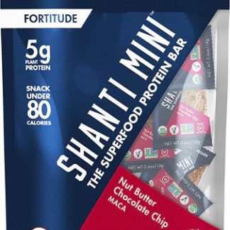 Shanti Bar Organic 5 G Protein MINI Bars Gluten Free Nut Butter Chocolate Chip Maca -- 12 Mini Bars
