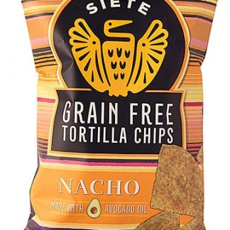 Siete Grain Free Tortilla Chips Gluten Free Nacho -- 5 oz