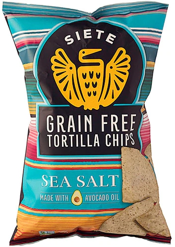 Siete Grain Free Tortilla Chips Gluten Free Sea Salt -- 5 oz
