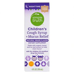 Simple Truth® Children's Nighttime Cough Syrup + Mucus Relief Natural Grape -- 4 fl oz