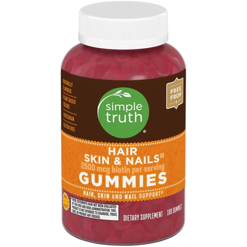Simple Truth® Hair Skin & Nails Gummies -- 2500 mcg Biotin per serving - 100 Gummies