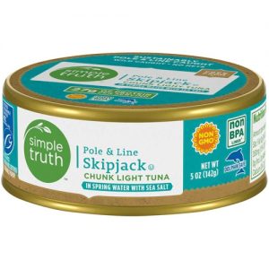Simple Truth® Pole & Line Skipjack Chunk Light Tuna with Sea Salt -- 5 oz