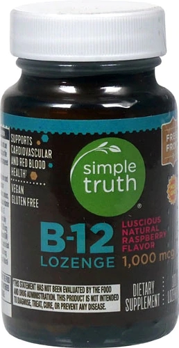 Simple Truth® Vitamin B-12 Lozenge Luscious Natural Raspberry -- 1000 mcg - 100 Lozenges