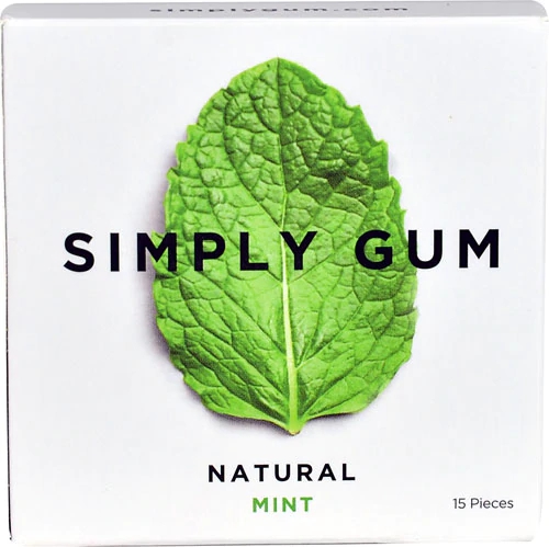 Simply Gum Natural Chewing Gum Peppermnt -- 15 Pieces