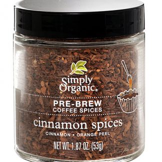 Simply Organic Pre-Brew Coffee Spices Cinnamon Spices -- 1.87 oz