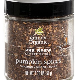 Simply Organic Pre-Brew Coffee Spices Pumpkin Spices -- 1.76 oz
