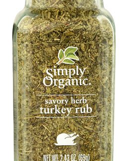 Simply Organic Savory Herb Turkey Rub -- 2.43 oz