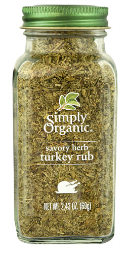 Simply Organic Savory Herb Turkey Rub -- 2.43 oz