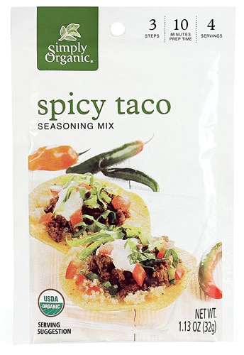 Simply Organic Seasoning Mix Spicy Taco -- 1.13 oz