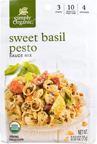 Simply Organic Seasoning Mix Sweet Basil Pesto -- 0.53 oz