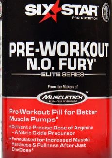 Six Star Pro Nutrition™ Pre-Workout N.O. Fury® Elite Series -- 60 Caplets