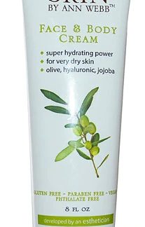 Skin by Ann Webb Face & Body Cream Unscented -- 8 fl oz