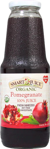 Smart Juice Organic 100% Juice Pomegranate -- 33.8 fl oz