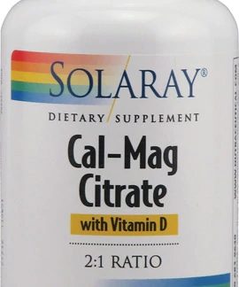 Solaray Cal-Mag Citrate with Vitamin D 2:1 Ratio -- 180 VegCaps
