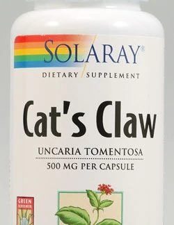Solaray Cat's Claw Bark -- 500 mg - 100 Vegetarian Capsules