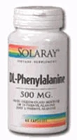Solaray DL-Phenylalanine -- 500 mg - 60 Vegetarian Capsules