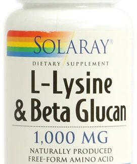 Solaray L-Lysine and Beta Glucan -- 60 Capsules
