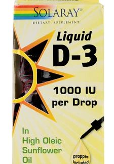 Solaray Liquid D-3 Naturally Unflavored -- 1000 IU - 0.5 oz