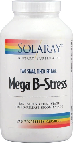 Solaray Mega B-Stress -- 240 Vegetarian Capsules