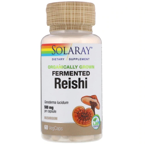 Solaray Organically Grown Fermented Reishi -- 500 mg - 60 VegCaps