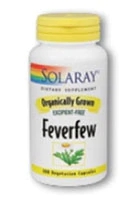 Solaray Organically Grown Feverfew -- 100 Vegetarian Capsules
