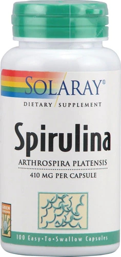 Solaray Spirulina -- 100 Capsules