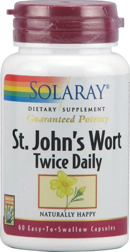 Solaray St John's Wort Twice Daily -- 60 Capsules
