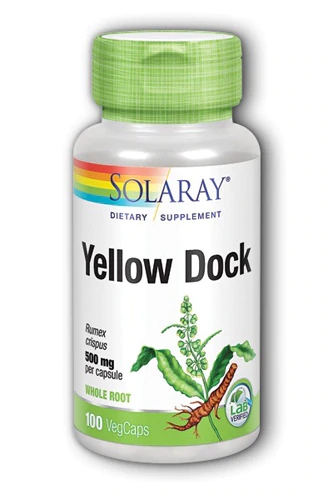 Solaray Yellow Dock -- 500 mg - 100 Capsules