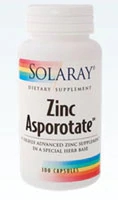 Solaray Zinc Asporotate™ -- 100 Capsules