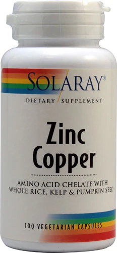 Solaray Zinc Copper -- 100 Vegetarian Capsules