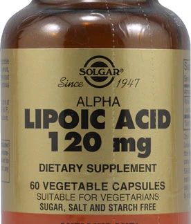 Solgar Alpha Lipoic Acid -- 120 mg - 60 Vegetable Capsules