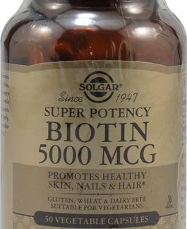 Solgar Biotin -- 5000 mcg - 50 Vegetable Capsules
