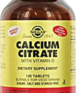 Solgar Calcium Citrate with Vitamin D3 -- 120 Tablets