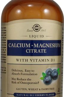 Solgar Calcium Magnesium Citrate Liquid with Vitamin D3 Natural Blueberry -- 16 fl oz