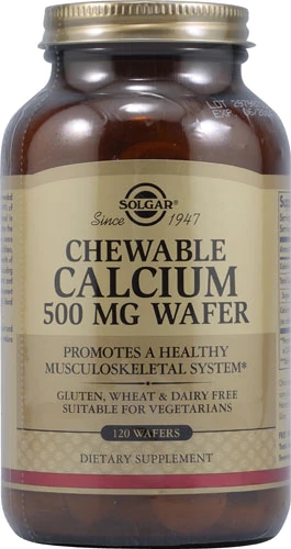 Solgar Chewable Calcium -- 500 mg - 120 Wafers