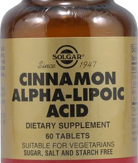 Solgar Cinnamon Alpha Lipoic Acid -- 60 Tablets