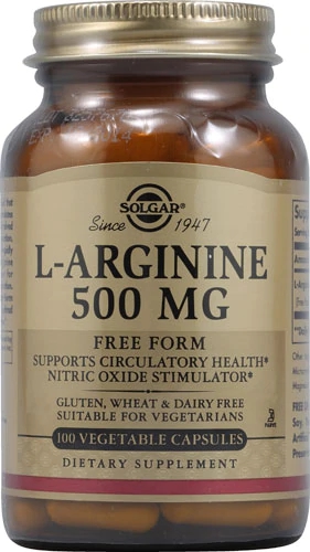 Solgar L-Arginine -- 500 mg - 100 Vegetable Capsules