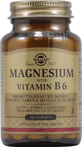 Solgar Magnesium with Vitamin B6 -- 100 Tablets