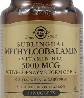 Solgar Methylcobalamin Sublingual Vitamin B12 -- 5000 mcg - 30 Nuggets