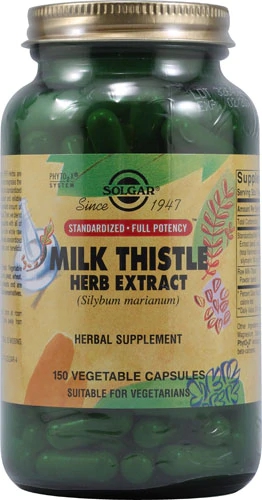 Solgar Milk Thistle Herb Extract -- 150 Vegetable Capsules