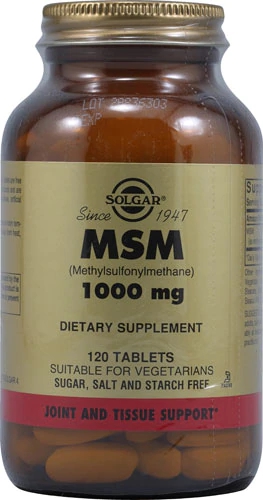 Solgar MSM -- 1000 mg - 120 Tablets
