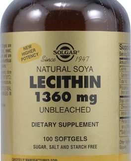 Solgar Lecithin -- 1360 mg - 100 Softgels