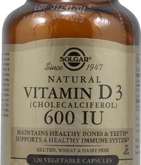Solgar Vitamin D3 Cholecalciferol -- 600 IU - 120 Vegetable Capsules