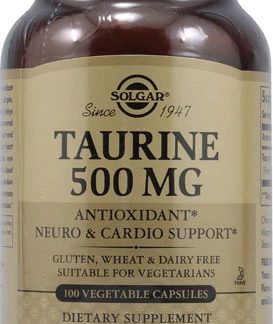 Solgar Taurine -- 500 mg - 100 Vegetable Capsules