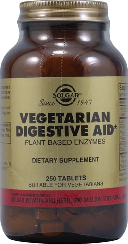 Solgar Vegetarian Digestive Aid -- 250 Tablets