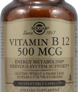 Solgar Vitamin B12 -- 500 mcg - 250 Vegetable Capsules