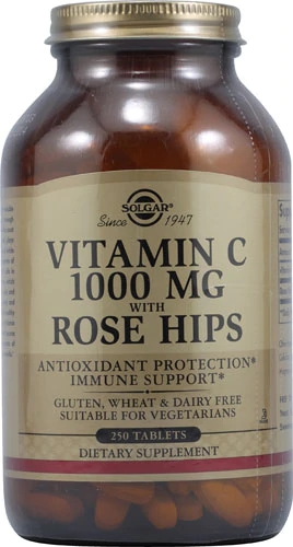 Solgar Vitamin C with Rose Hips -- 1000 mg - 250 Tablets