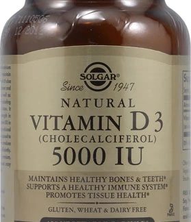 Solgar Vitamin D3 Cholecalciferol -- 5000 IU - 120 Vegetable Capsules