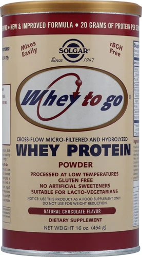 Solgar Whey To Go® Whey Protein Powder Natural Chocolate -- 16 oz