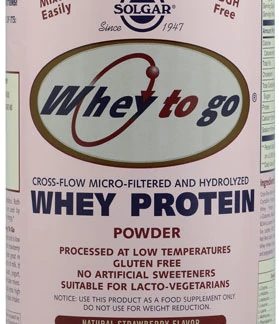 Solgar Whey to Go® Whey Protein Powder Natural Strawberry -- 16 oz